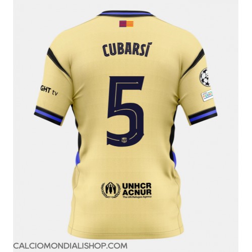 Maglie da calcio Barcelona Pau Cubarsi #5 Seconda Maglia 2025-26 Manica Corta